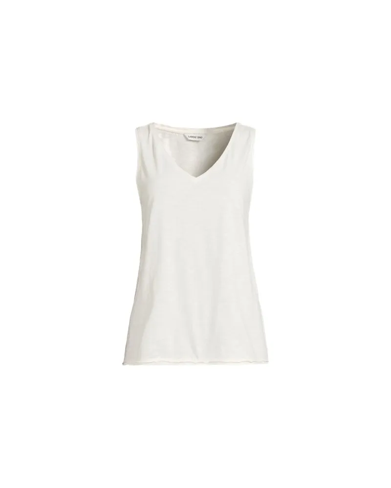 Lands' End Baumwolltop aus Flammgarn, Damen, Größe:32-34 regular, Weiß, Baumwolle, by Weiß