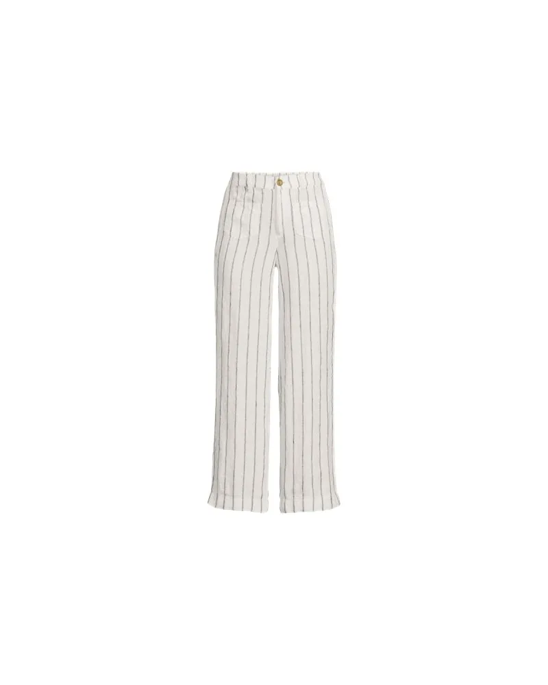 Lands' End 7/8-Hose aus Leinen, Damen, Größe regular, Weiß, by Weiß