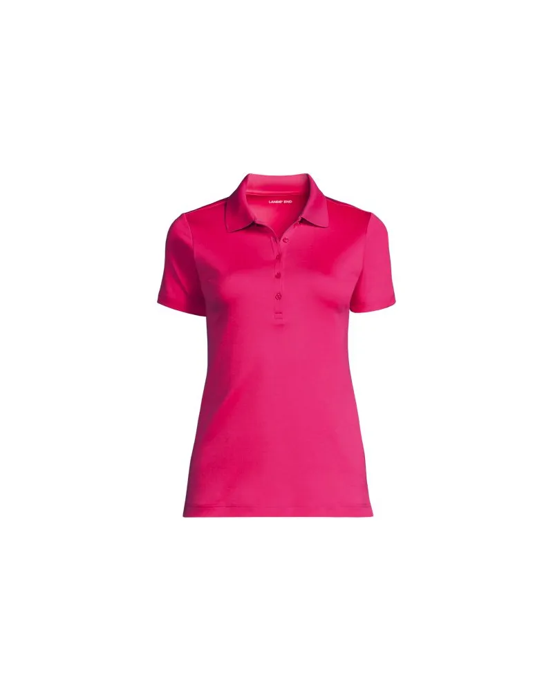 Lands' End Supima-Poloshirt, Damen, Größe plus, Pink, Baumwolle, by Pink