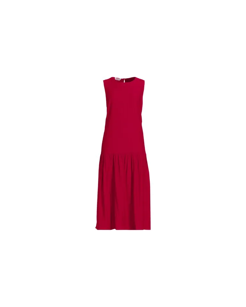 Lands' End Ärmelloses Ready to Go Midikleid, Damen, Größe regular, Rot, Nylon/Viskose, by Rot