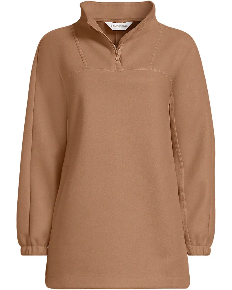 Lands' End Soft Fleece Pullover, Damen, Größe petite, Braun, Polyester, by Braun