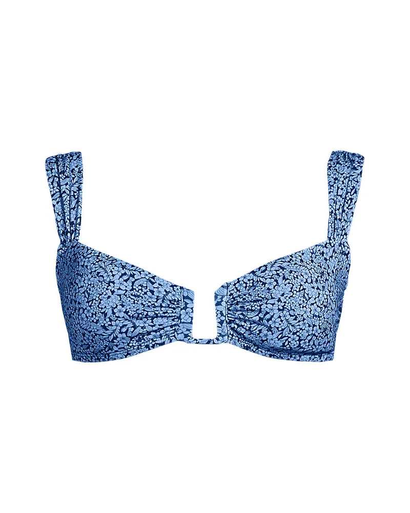 Lands' End Bikinitop mit U-Bügel, Damen, Größe regular, Blau, Elasthan, by Blau