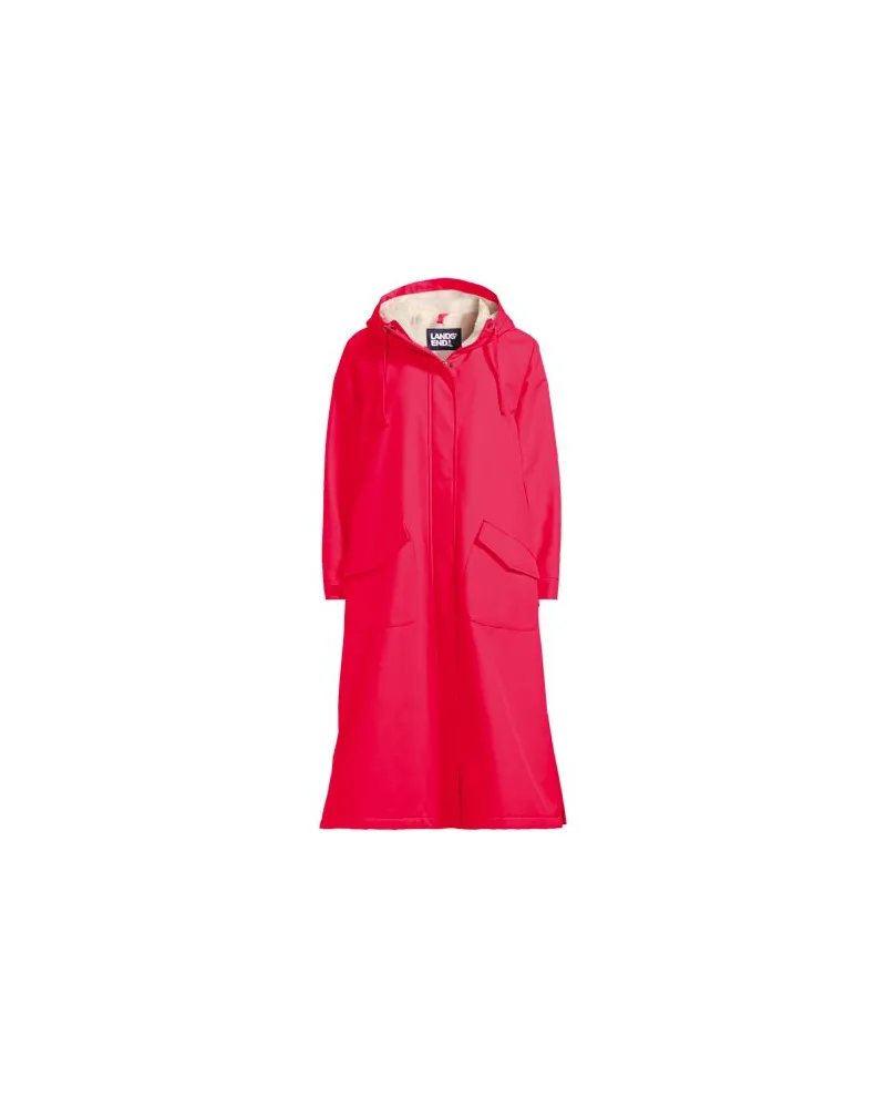 Lands' End Umziehmantel mit Teddyfutter, Damen, Größe regular, Pink, Polyester, by Pink