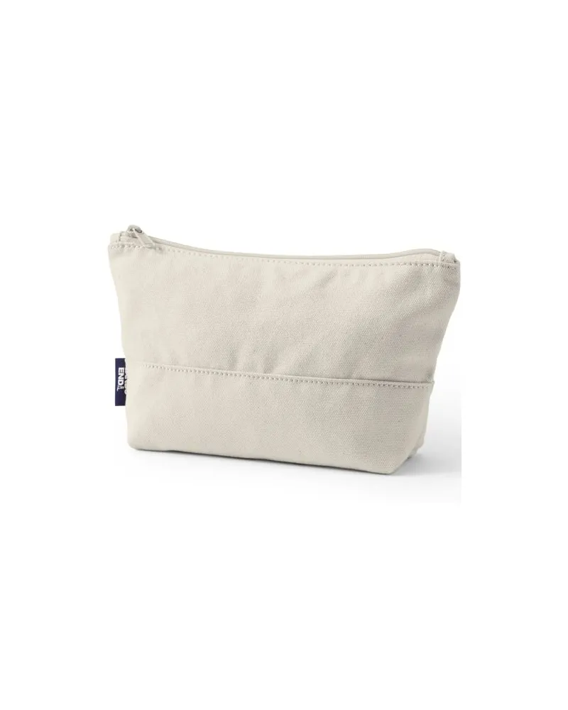 Lands' End Canvas-Kulturbeutel mit ReiÃŸverschluss, Damen, GrÃ¶ÃŸe:null regular, WeiÃŸ, Baumwolle, by Weiãÿ