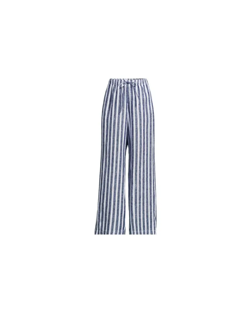Lands' End Weite Schlupfhose aus reinem Leinen, Damen, Größe regular, Blau, by Blau