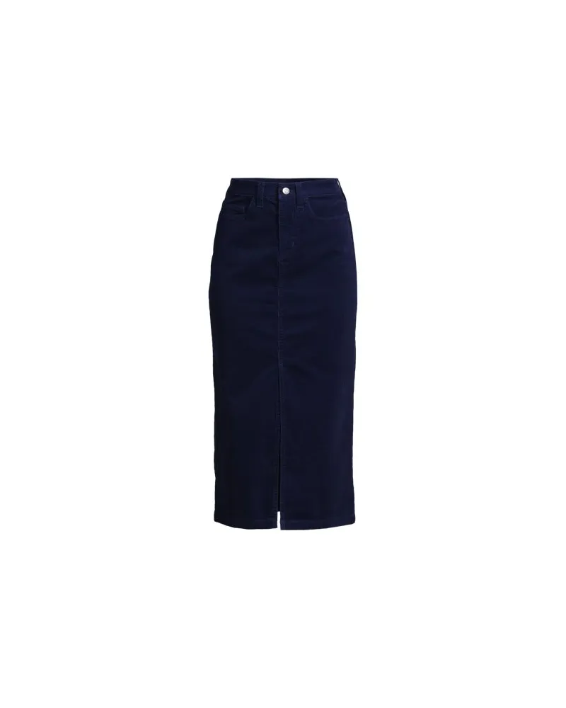 Lands' End Feincord-Midirock, Damen, Größe petite, Blau, Baumwoll-Mischung, by Blau