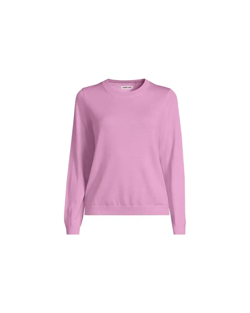 Lands' End Merino-Pullover, Damen, Größe:44-46 regular, Pink, Wolle, by Pink