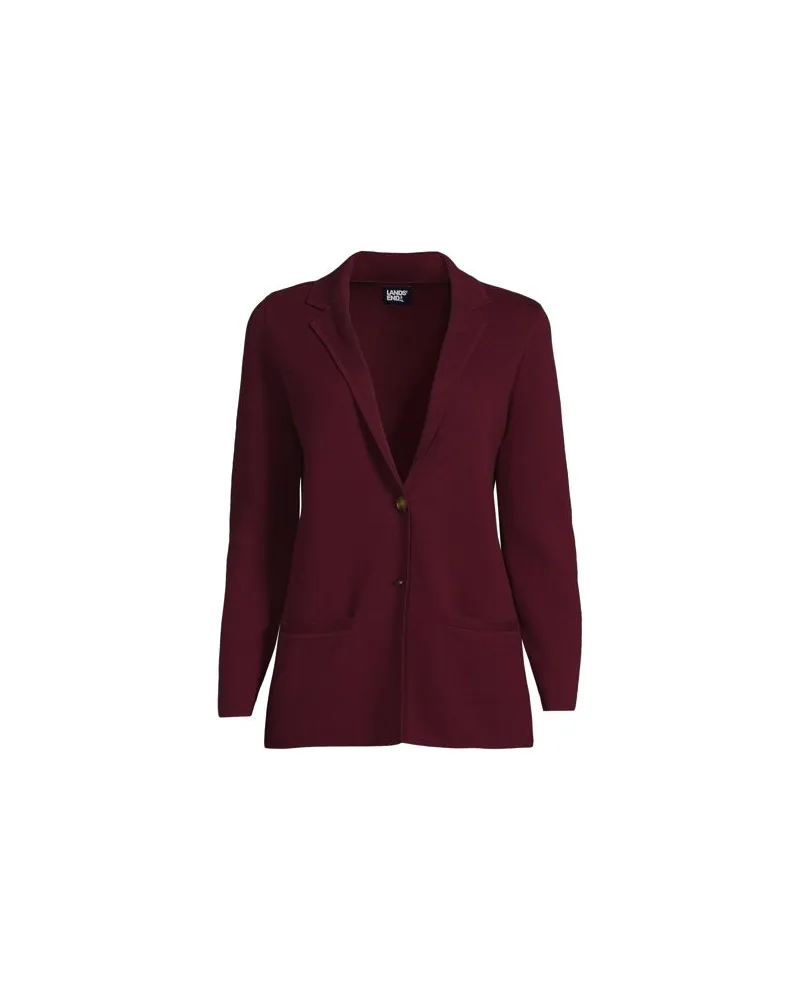 Lands' End Jerseyblazer aus Baumwolle, Damen, Größe:32-34 regular, Rot, Baumwolle, by Rot