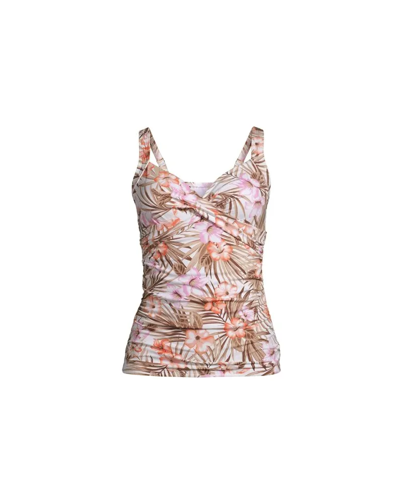 Lands' End Tankinitop CHLORRESISTENT mit V-Ausschnitt Gemustert, Damen, Größe:34 regular, Gelb, Nylon-Mischung, by Gelb