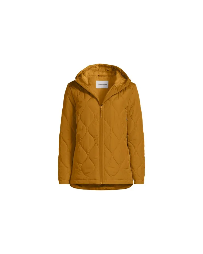 Lands' End Isolierte Steppjacke FeatherFree, Damen, Größe petite, Gelb, Polyester, by Gelb