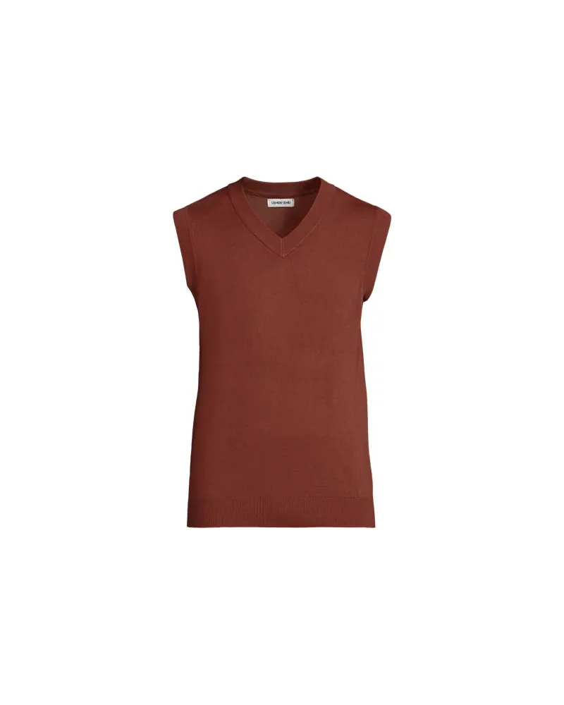 Lands' End CashTouch Feinstrick-Pullunder, Herren, Größe:44-46 regular, Braun, by Braun