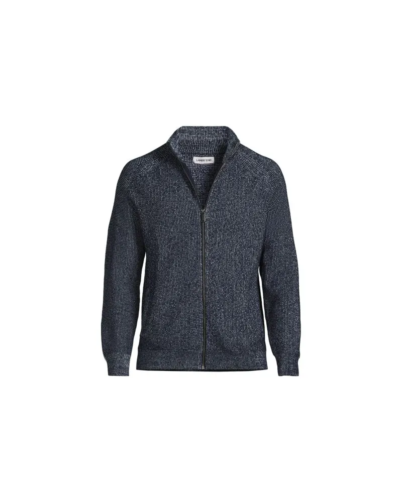 Lands' End Rippstrick DRIFTER Cardigan, Herren, Größe:44-46 regular, Blau, by Blau