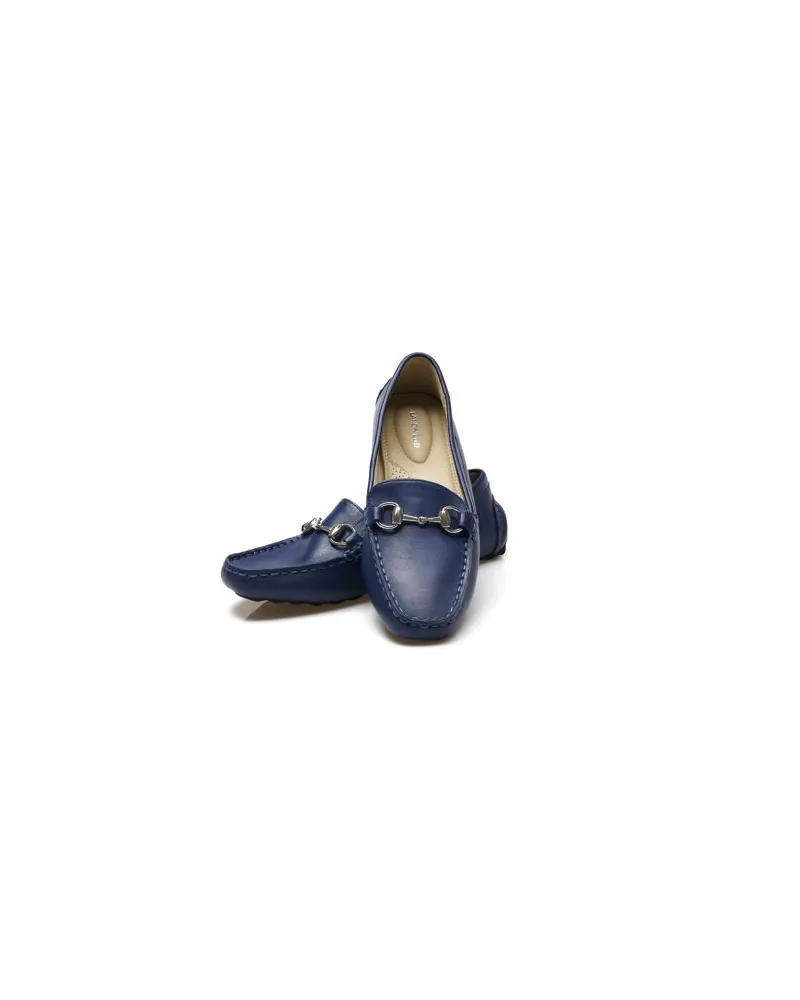 Lands' End Horsebit Mokassins aus Leder, Damen, Größe regular, Blau, Leder, by Blau