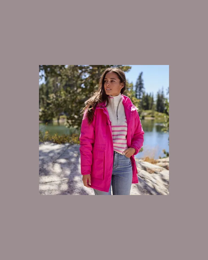 Lands' End Pullover DRIFTER mit Reißverschluss, Damen, Größe petite, Lila, Baumwolle, by Lila