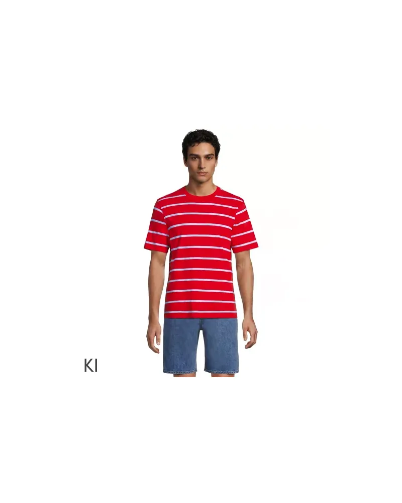 Lands' End Super-T Kurzarm-Shirt, Classic Fit, Herren, Größe regular, Rot, Baumwolle, by Rot