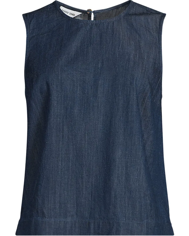 Lands' End Ärmelloses Top aus Lyocell-Mix, Damen, Größe:34 regular, Blau, Baumwolle/Lyocell (Viskose), by Blau