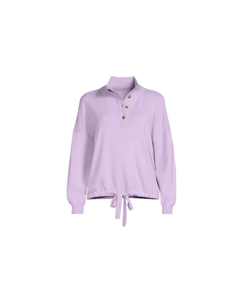 Lands' End Feinstrick-Pullover aus softem Viskosemix, Damen, Größe regular, Lila, Polyester/Nylon/Viskose, by Lila