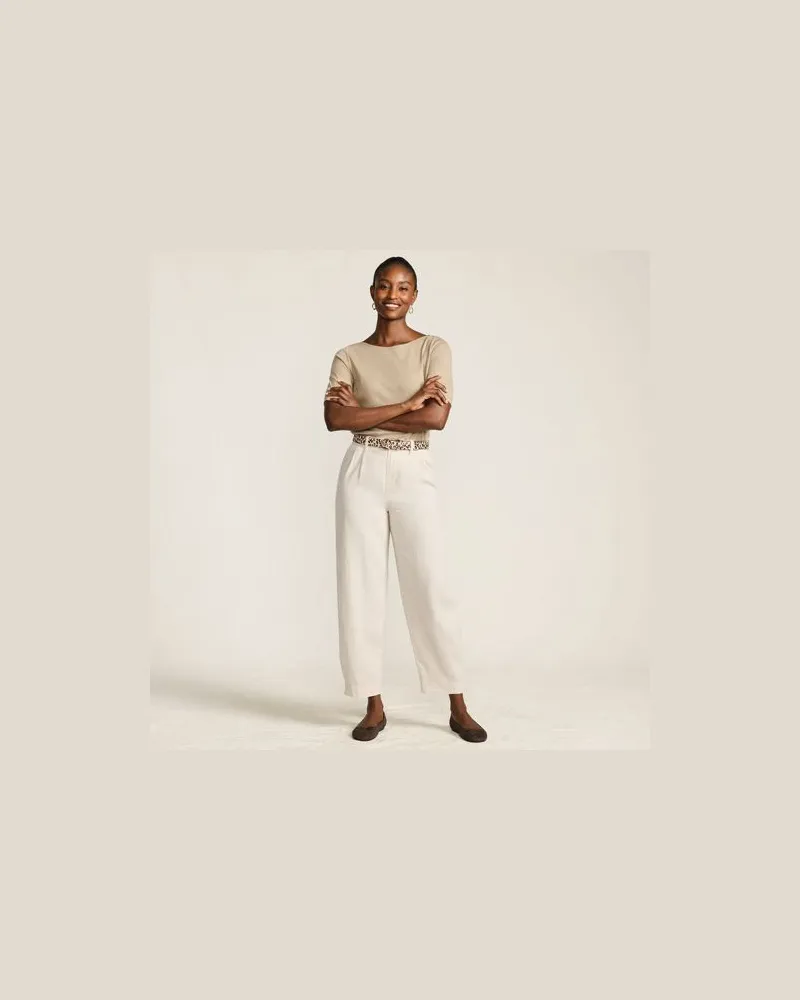 Lands' End Barrelhose aus Leinenmix, Damen, Größe petite, Beige, by Beige