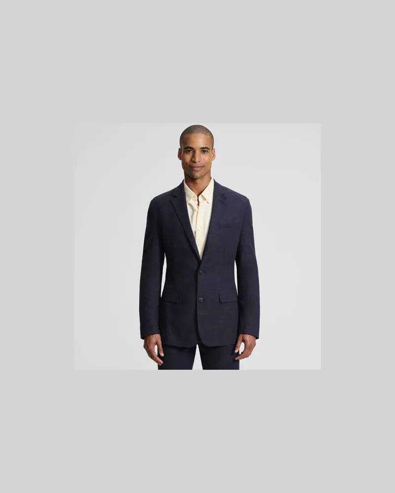 Lands' End Classic Fit Blazer aus Leinenmix, Herren, Größe regular, Blau, Leinen/Baumwoll-Mischung/Viskose-Mischung, by Blau