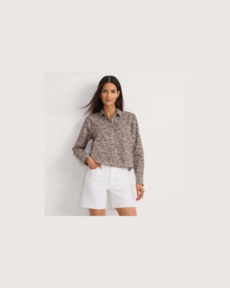 Lands' End Weiße Jeansshorts, Damen, Größe:34 petite, Weiß, Elasthan/Viskose/Baumwoll-Mischung, by Weiß