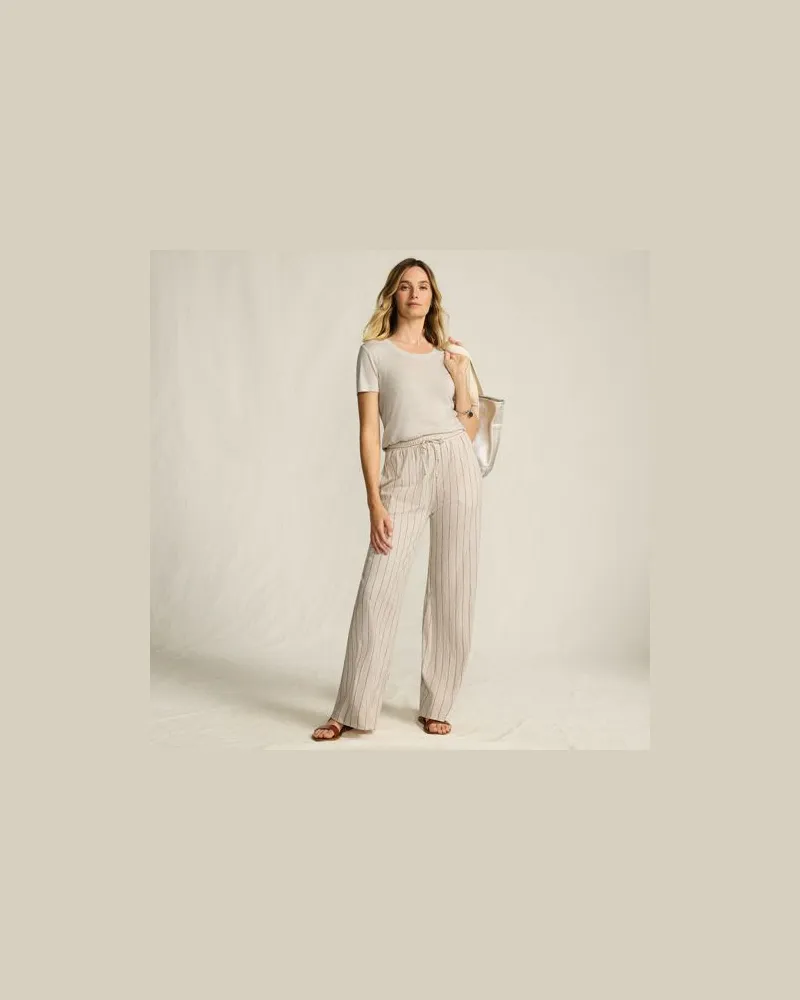 Lands' End Jerseyhose mit weitem Bein, Damen, Größe petite, Weiß, by Weiß