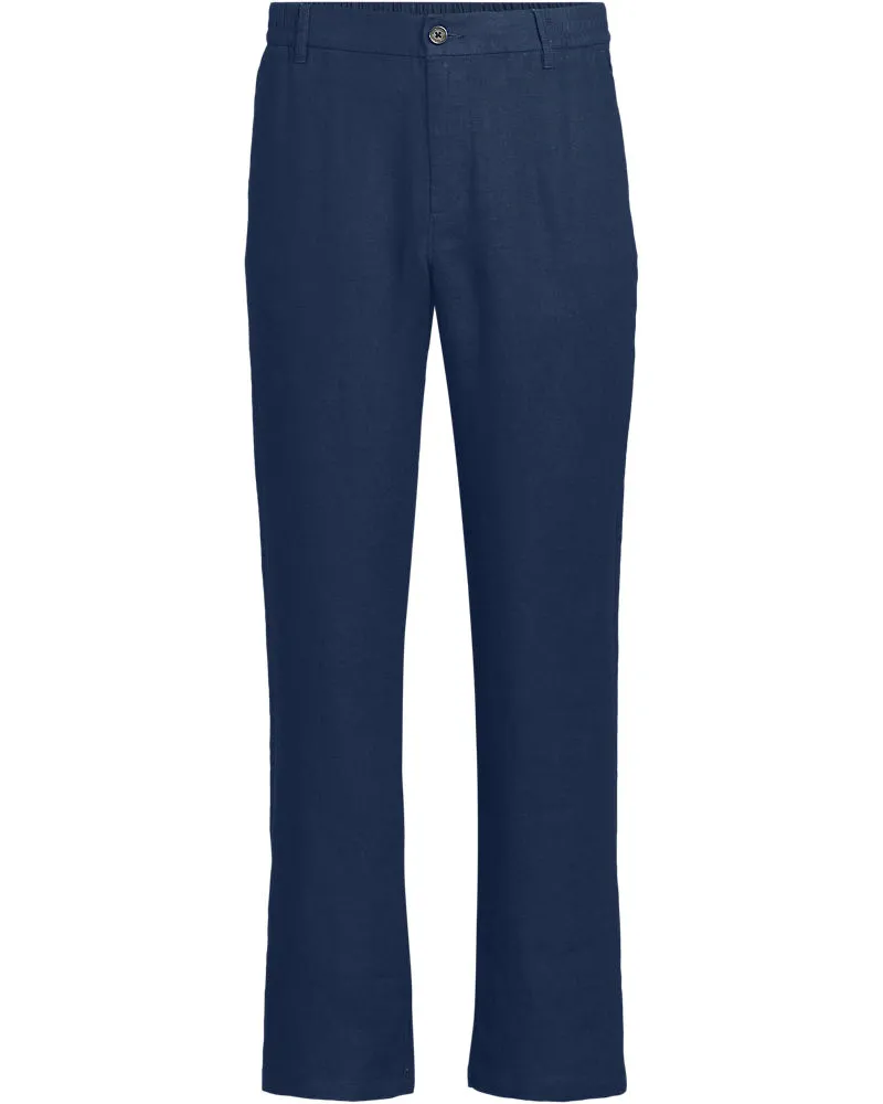 Lands' End Premium Reinleinen-Hose, Herren, Größe regular, Blau, Leinen, by Blau