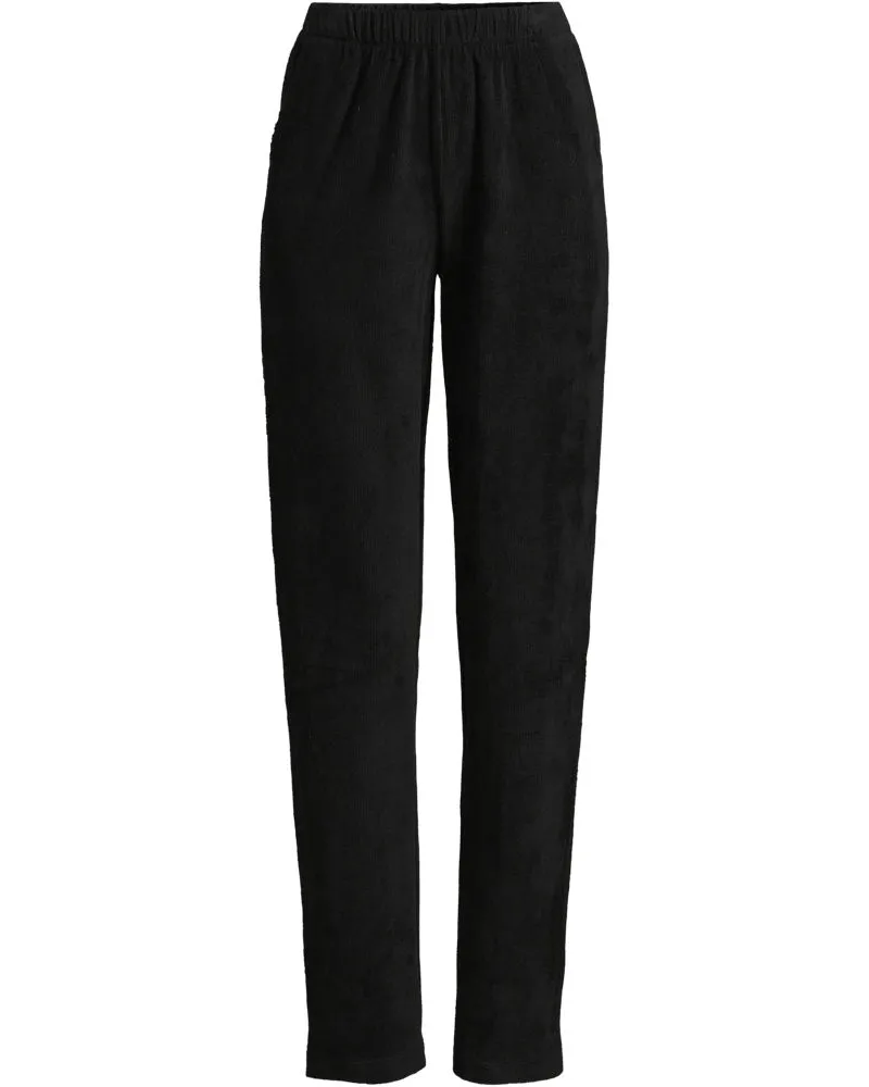 Lands' End Komfort-Cordhose SPORT KNIT, Damen, Größe regular, Schwarz, Baumwoll-Mischung, by Schwarz