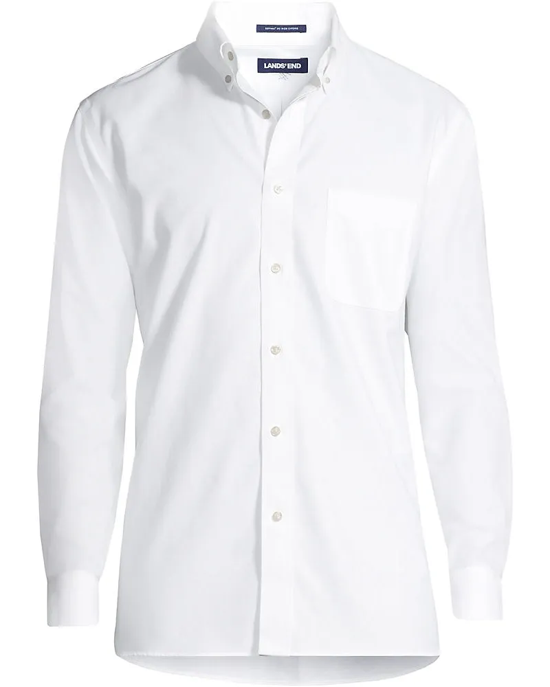 Lands' End CLASSIC FIT. Buttondown-Kragen. Oxfordhemd, Herren, GrÃ¶ÃŸe regular, WeiÃŸ, Baumwolle, by Weiãÿ