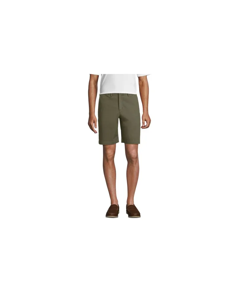 Lands' End Chino-Shorts mit Stretch, Classic Fit, Herren, Größe regular, Grün, Baumwoll-Mischung, by Grün