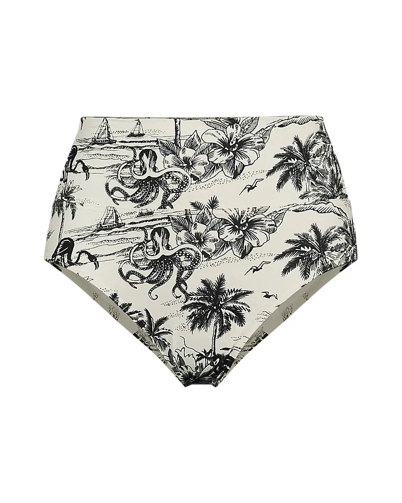 Lands' End Bikinihose zum Umschlagen, High Waist,, Damen, Größe plus, Weiß, Elasthan/Nylon-Mischung, by Weiß