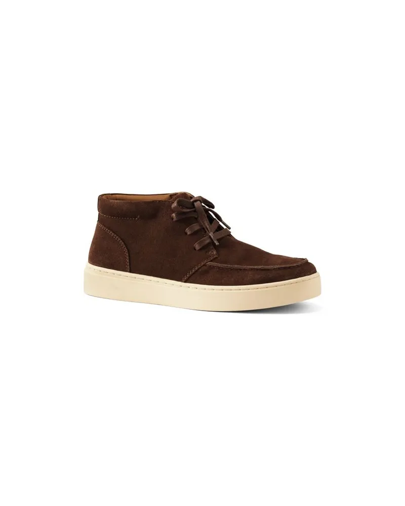 Lands' End Schnürboots aus Veloursleder, Herren, Größe regular, Braun, Rauleder, by Braun