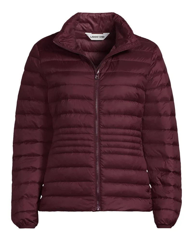 Lands' End Ultraleichte verstaubare Daunenjacke Wanderweight, Damen, Größe plus, Rot, Nylon, by Rot