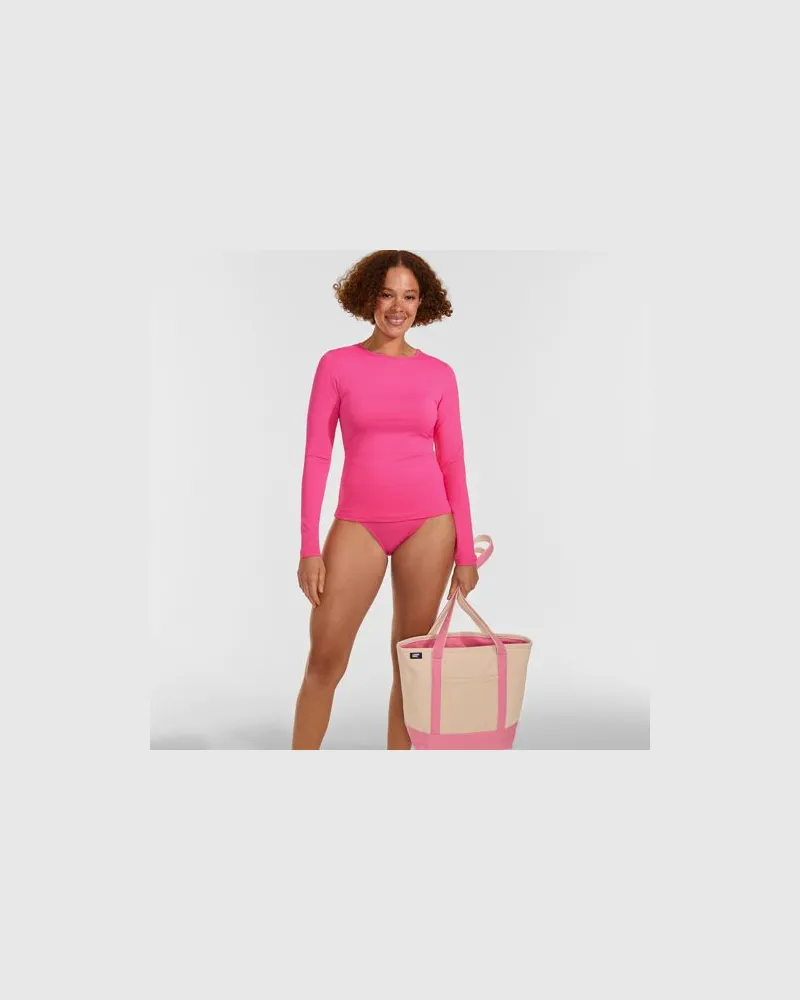 Lands' End Badeshirt, Damen, Größe regular, Pink, Nylon-Mischung, by Pink