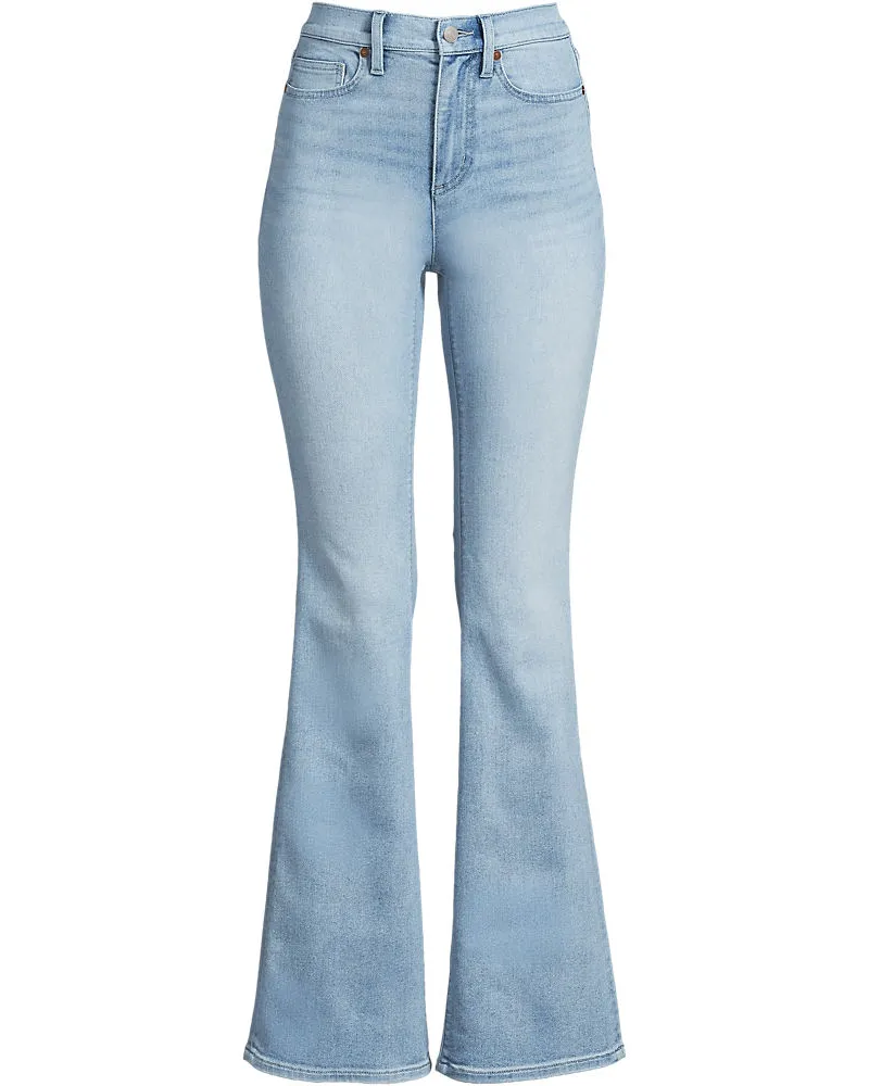 Lands' End Skinny Fit Recover Schlagjeans High Waist, Damen, Größe plus, Blau, Baumwolle/Elasthan/Polyester, by Blau