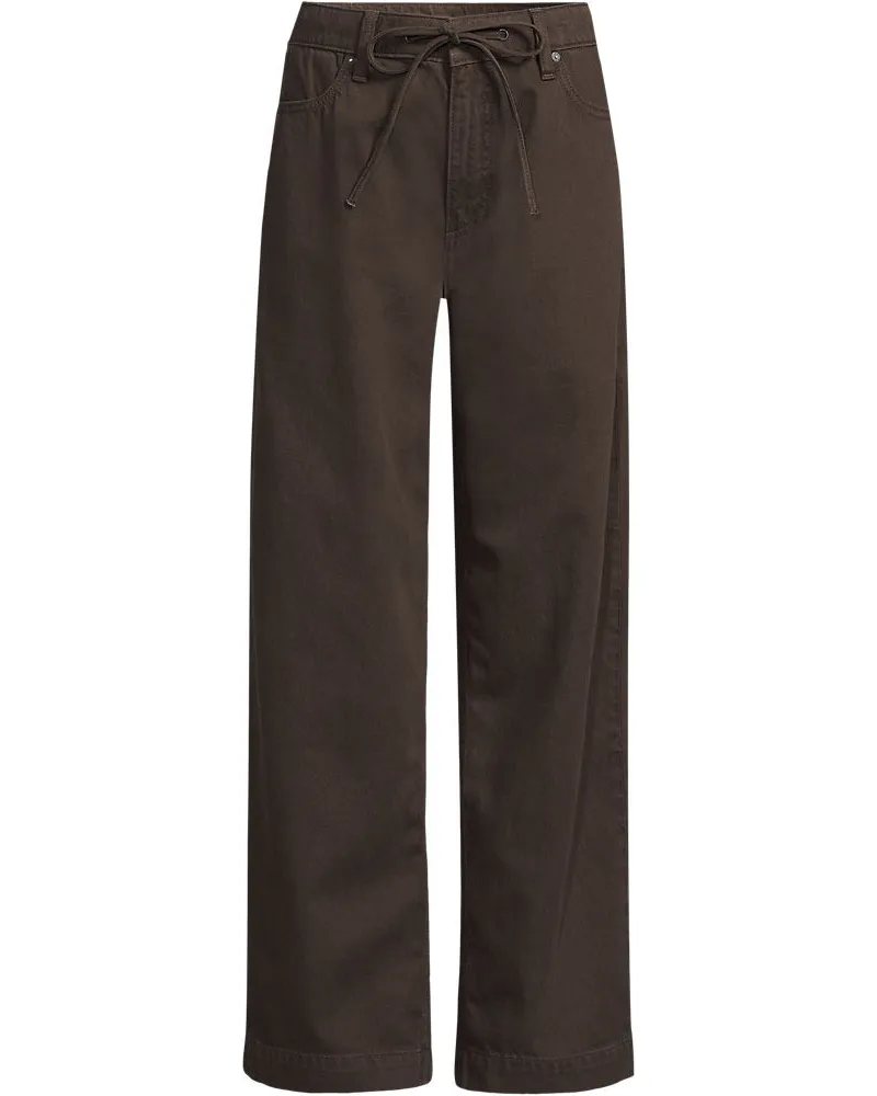 Lands' End Soft Comfort weite Jeans im Leinenmix, Damen, Größe petite, Braun, by Braun