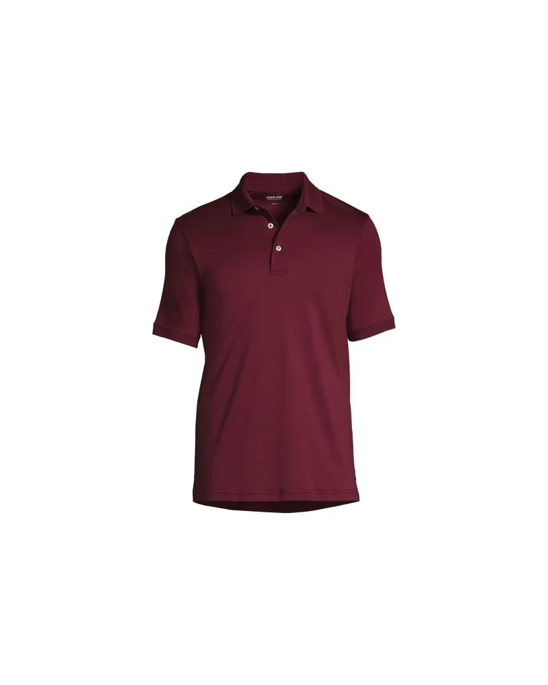 Lands' End Supima Kurzarm-Polo, Classic Fit, Herren, Größe:52-54 regular, Rot, Baumwolle, by Rot