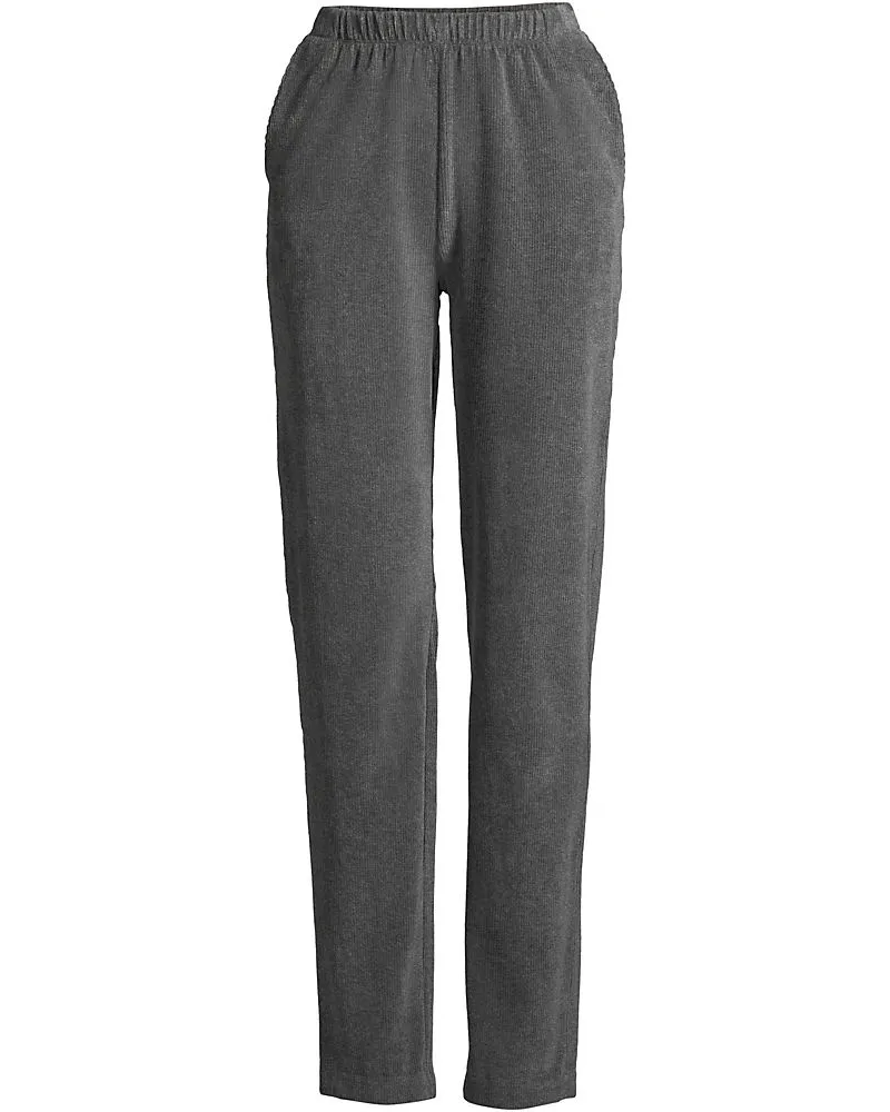 Lands' End Komfort-Cordhose SPORT KNIT, Damen, Größe plus, Grau, Baumwoll-Mischung, by Grau