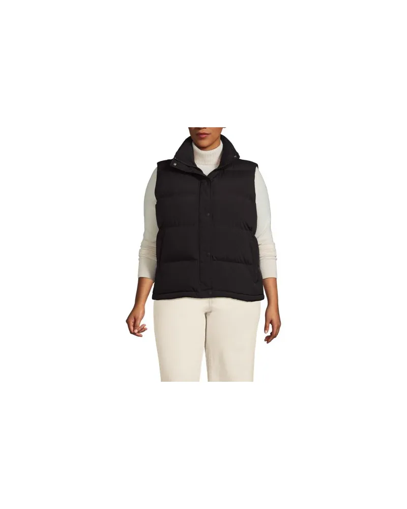 Lands' End Wasserabweisende Daunenweste, Damen, Größe plus, Braun, Nylon, by Braun