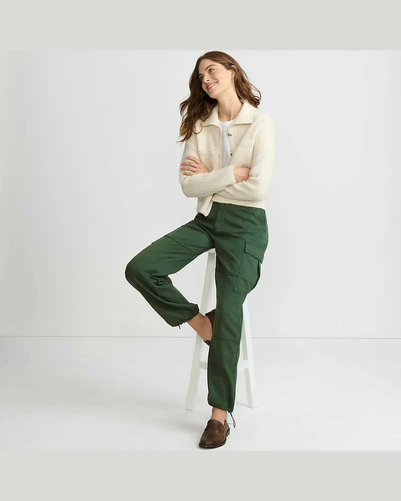 Lands' End Cargohose aus Lyocell-Mix, Damen, Größe regular, Grün, Baumwoll-Mischung, by Grün