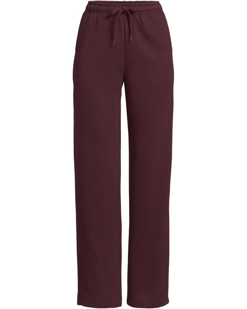 Lands' End Jogginghose mit geradem Bein SERIOUS SWEATS, Damen, Größe regular, Rot, Baumwoll-Mischung/Polyester-Mischung, by Rot