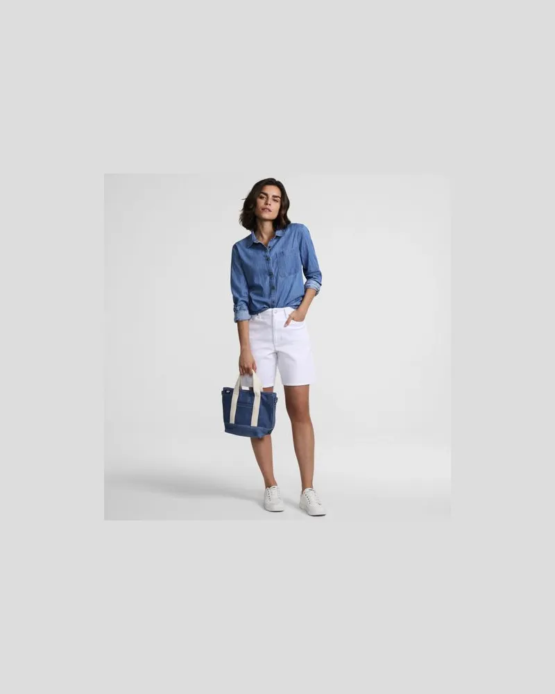 Lands' End Jeansbluse aus Lyocell-Mix, Damen, Größe petite, Blau, by Blau