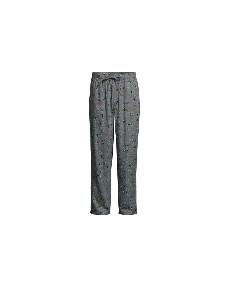 Lands' End Flanell-Pyjamahose, Herren, Größe:48-50 regular, Grau, Baumwolle, by Grau