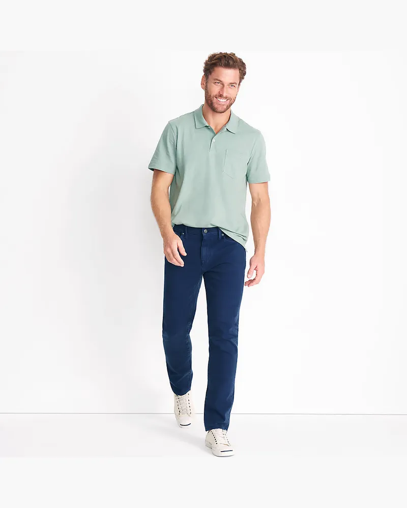 Lands' End Performance-Jeans mit 4-Wege-Stretch, Slim Fit, Herren, Größe regular, Blau, Elasthan/Baumwoll-Mischung, by Blau