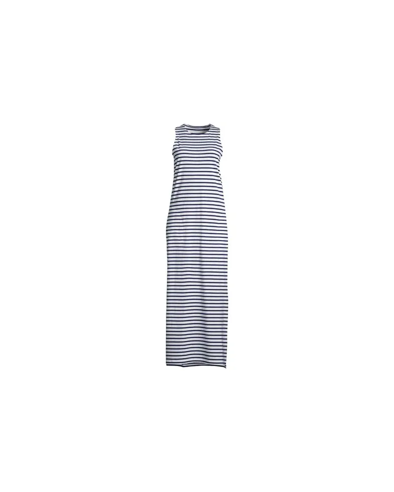 Lands' End Maxi-Strandkleid Gemustert, Damen, Größe:44-46 petite, Weiß, Baumwolle, by Weiß
