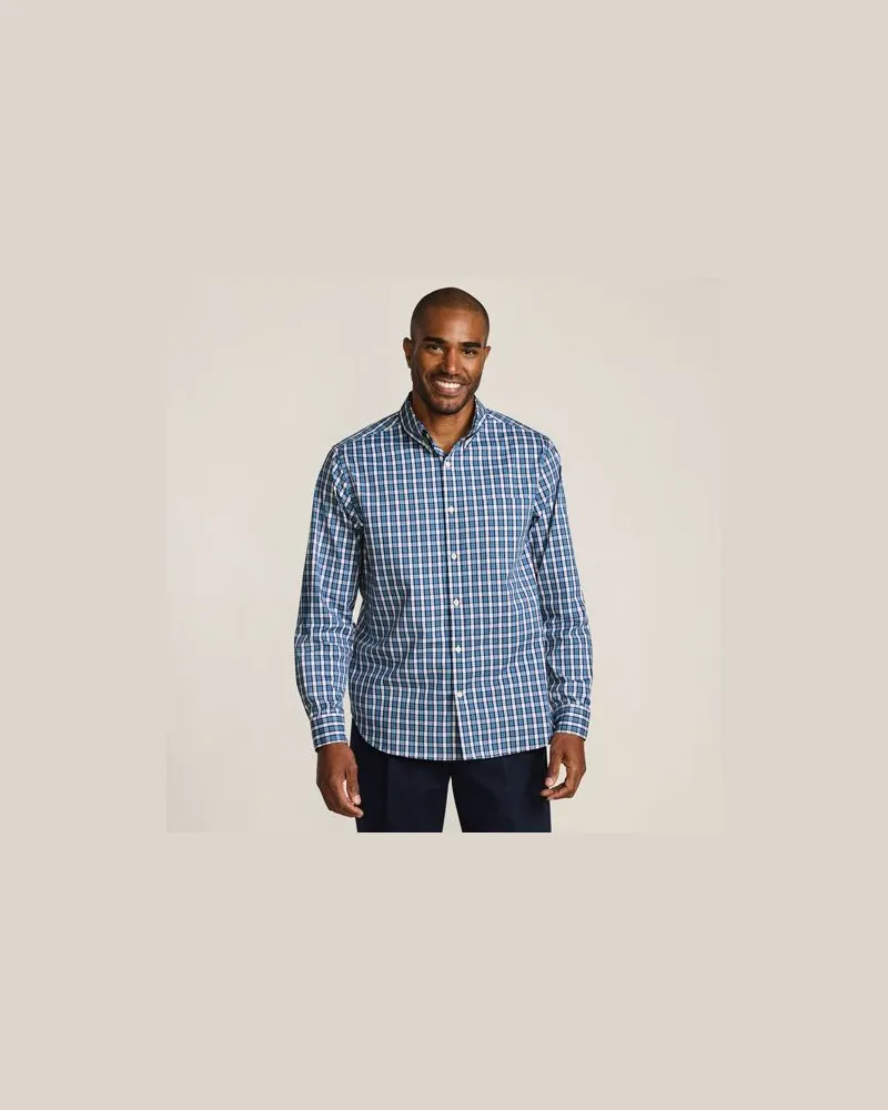 Lands' End Ultimativ-Hemd, Classic Fit, Herren, Größe:60 regular, Grün, Elasthan/Baumwoll-Mischung/Polyester-Mischung, by Grün