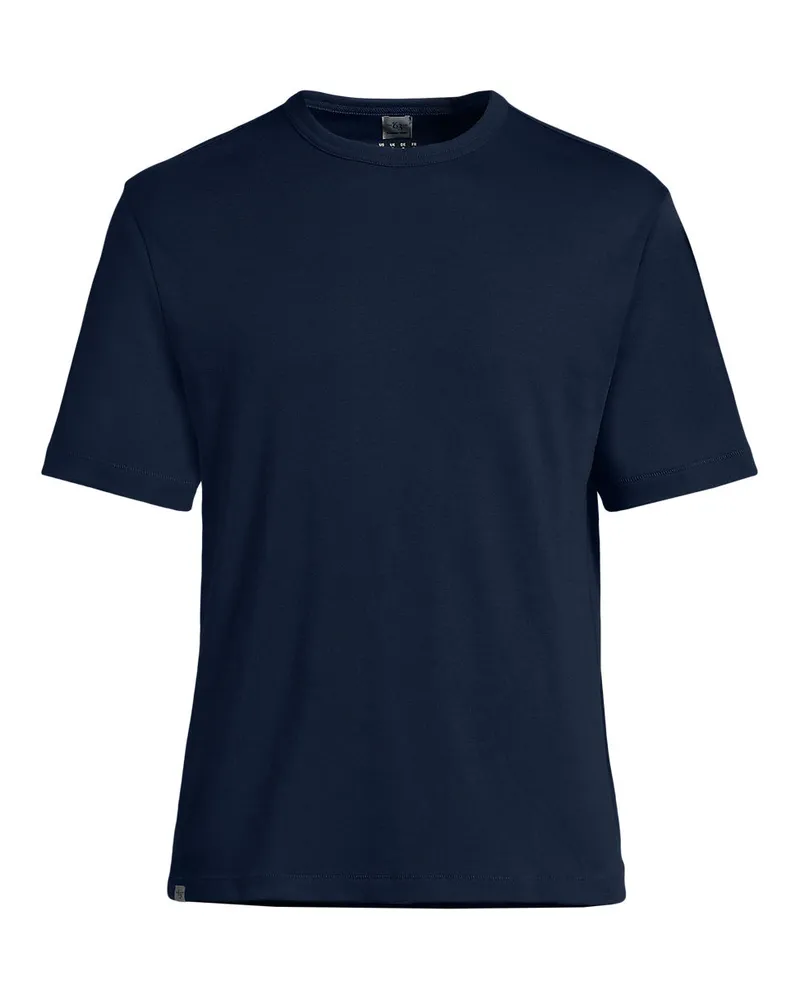 Lands' End Supima-Shirt '63 aus Interlock-Baumwolle, Herren, Größe regular, Blau, Baumwolle, by Blau