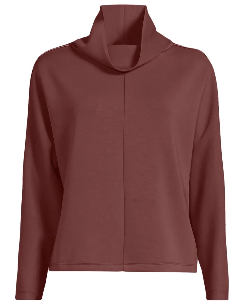 Lands' End Samtweiches Sweatshirt, Damen, Größe regular, Pink, Polyester/Polyester-Mischung/Baumwolle Modal, by Pink