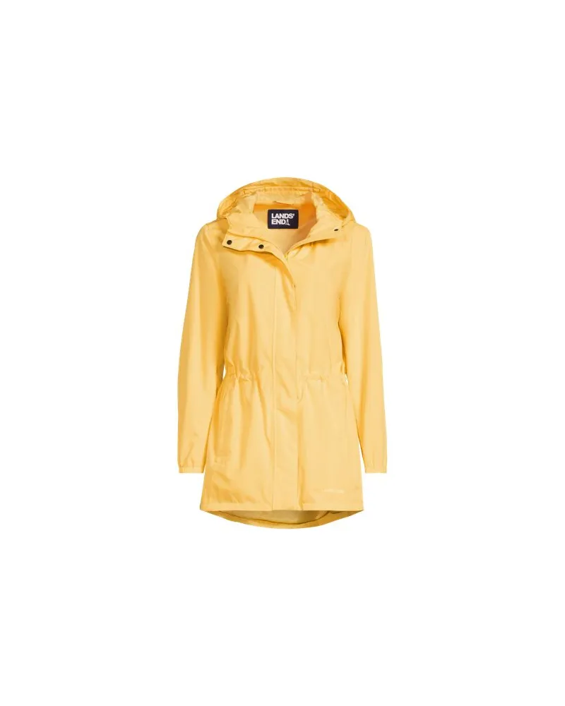 Lands' End Wasserdichte Regenjacke mit Packfach, Damen, Größe regular, Gelb, Polyester, by Gelb
