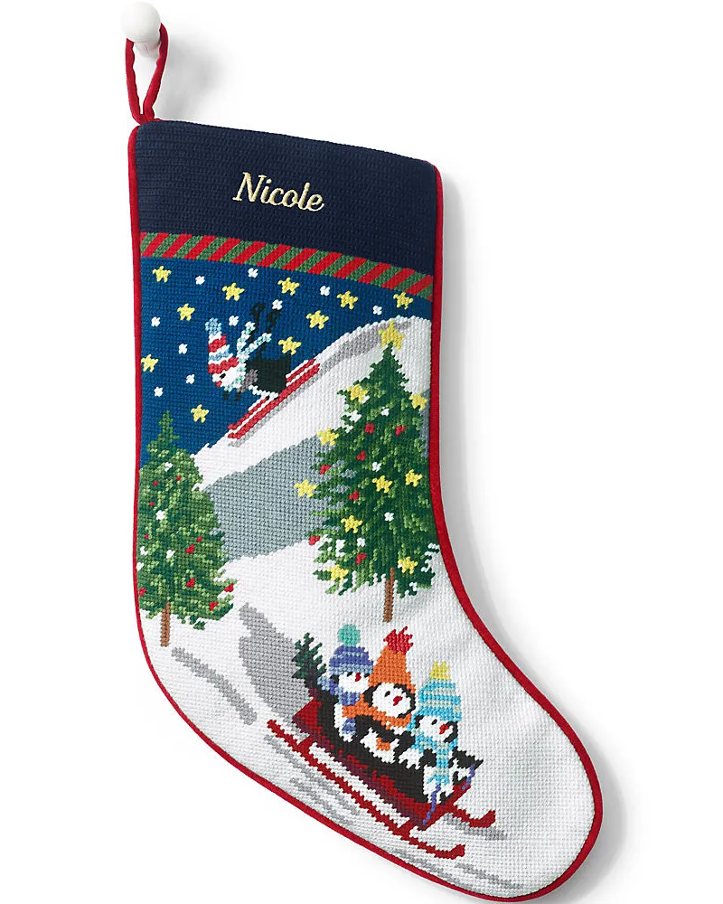 Lands' End Gobelin-Weihnachtsstrumpf, Herren, Größe:null regular, Sonstige, Baumwolle/Wolle, by Sonstige