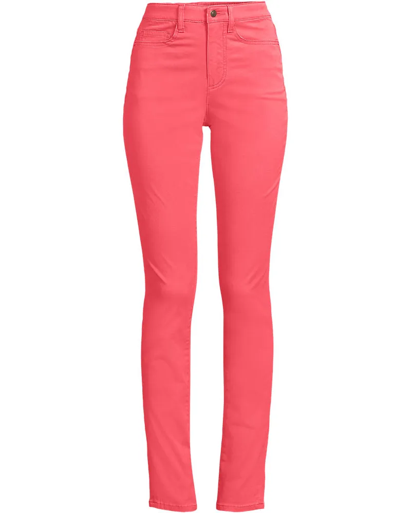 Lands' End Slim Fit Shaping-Chinos, Damen, Größe plus, Pink, Baumwolle, by Pink